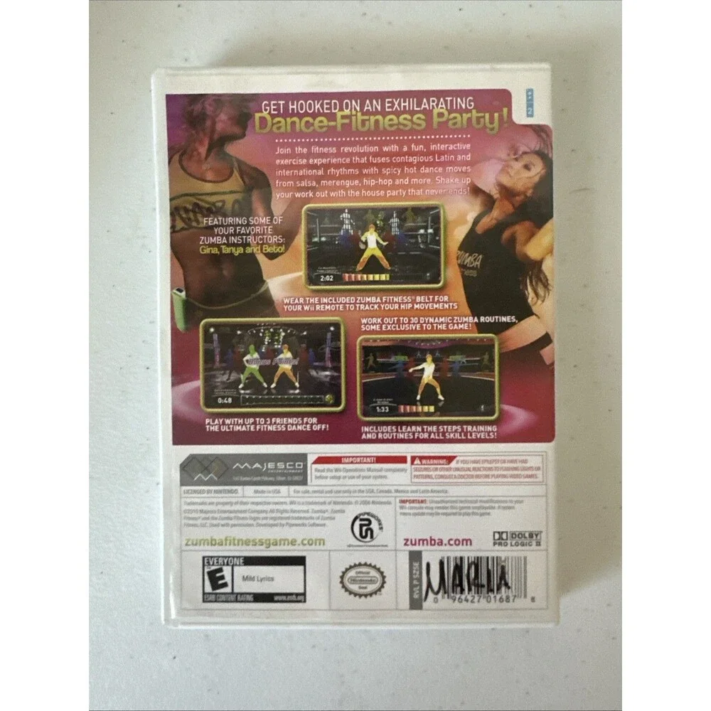 Zumba Fitness Nintendo Wii Game Disc Only          m